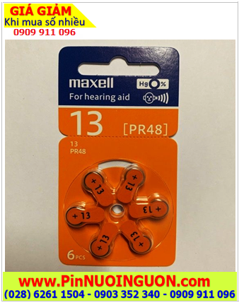 Maxell PR48 _Pin số 13, Pin máy trợ thính Maxell PR48 /Pin số 13, Pin máy điếc Maxell PR48 _Xuất xứ Đức